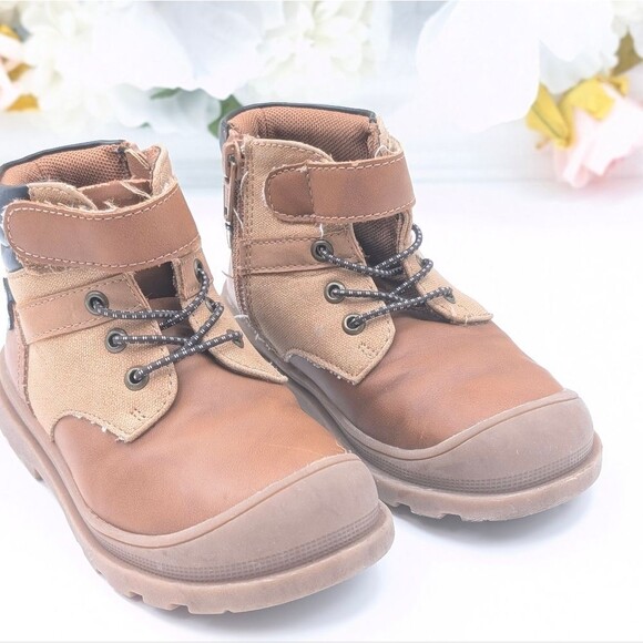 Jumping Bean Toddler Boys Brown Cognac Tod Slip on Boots Size 8 - Picture 1 of 8